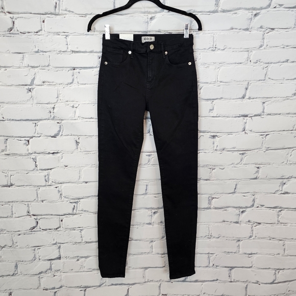 Agolde Sophie Crop Skinny Jeans in Jet Black - Picture 2 of 9